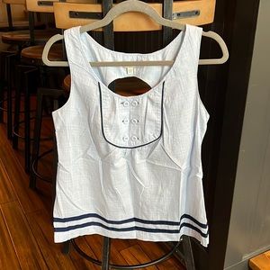 Anthropologie Light Blue and Navy Tank